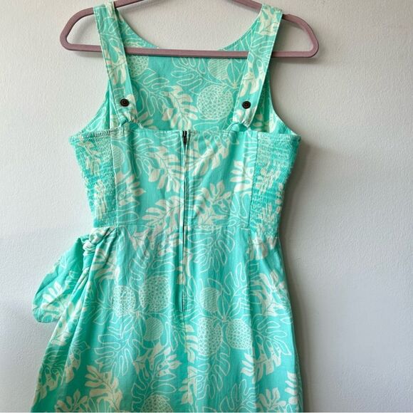 Patagonia Pataloha 100% Organic Cotton Ulu Bend Blue Floral Hawaiian Dress - Picture 4 of 10